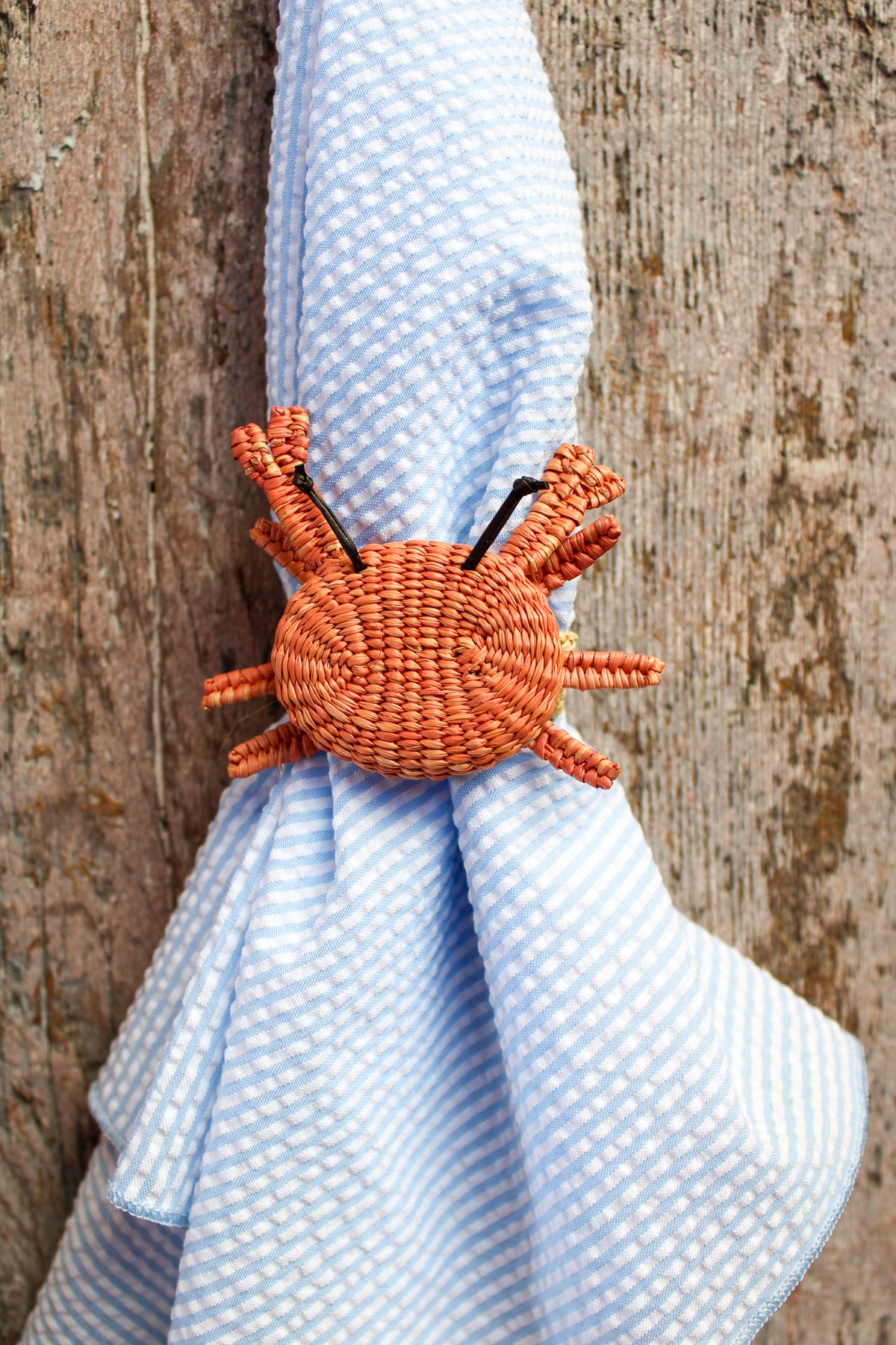 Woven Sea Life Napkin Ring Crab House of Cardoon