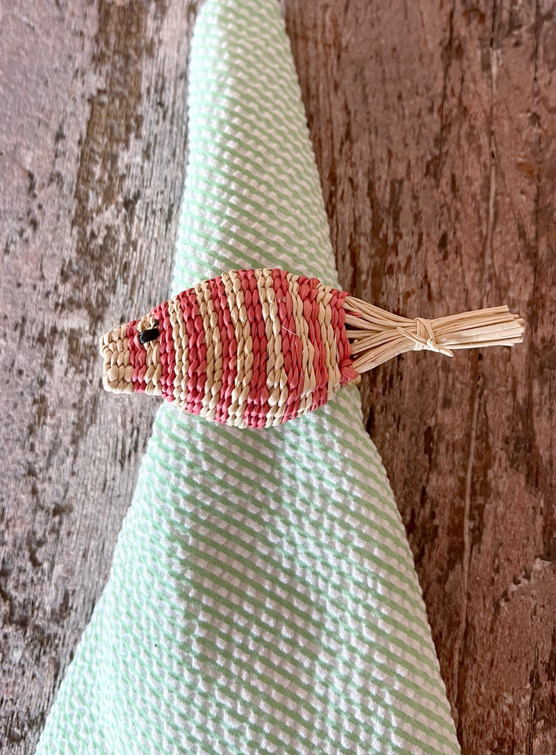 Woven Sea Life Napkin Ring - Striped Fish