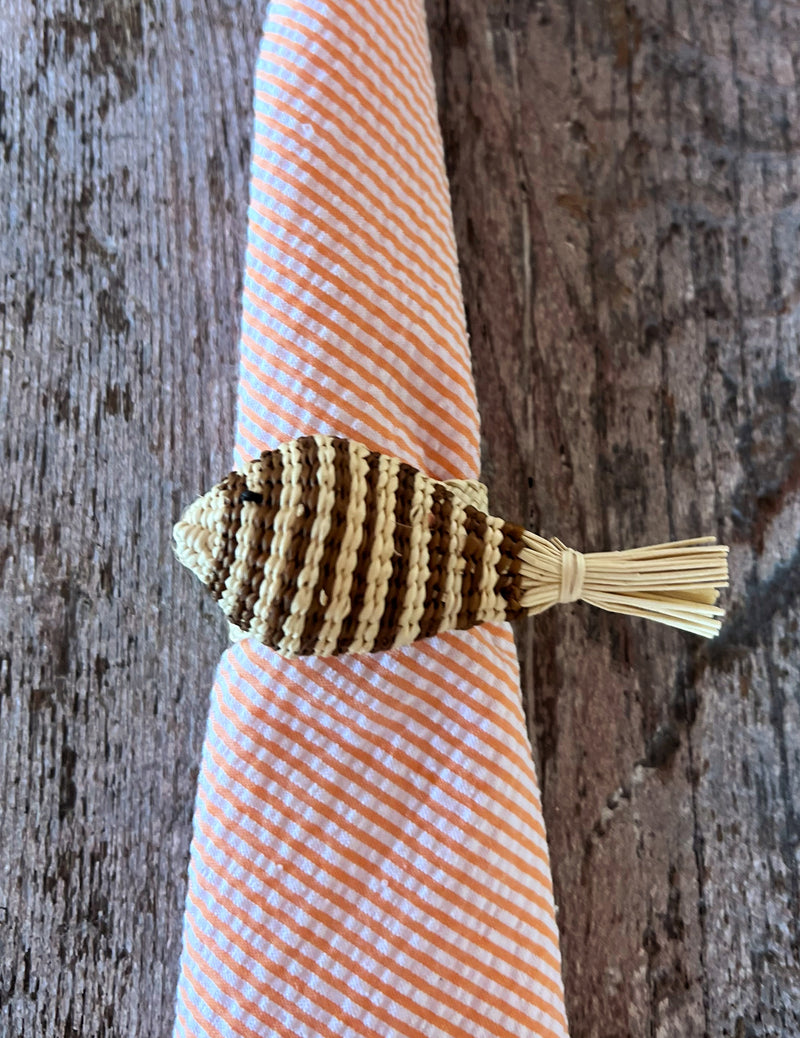 Woven Sea Life Napkin Ring - Striped Fish