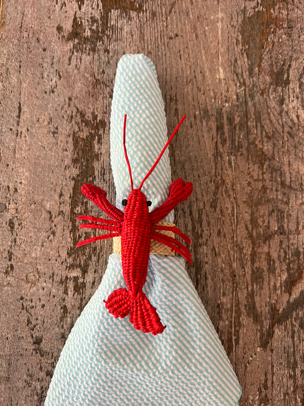 Woven Sea Life Napkin Ring - Lobster