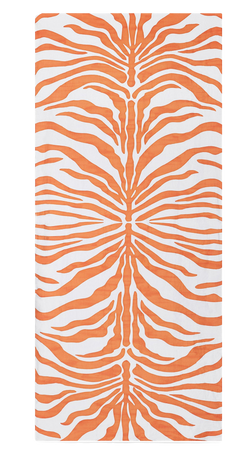Zebra Linen Tablecloth - Orange
