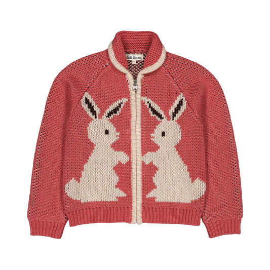 Ziply Cardigan - Rabbit Rose