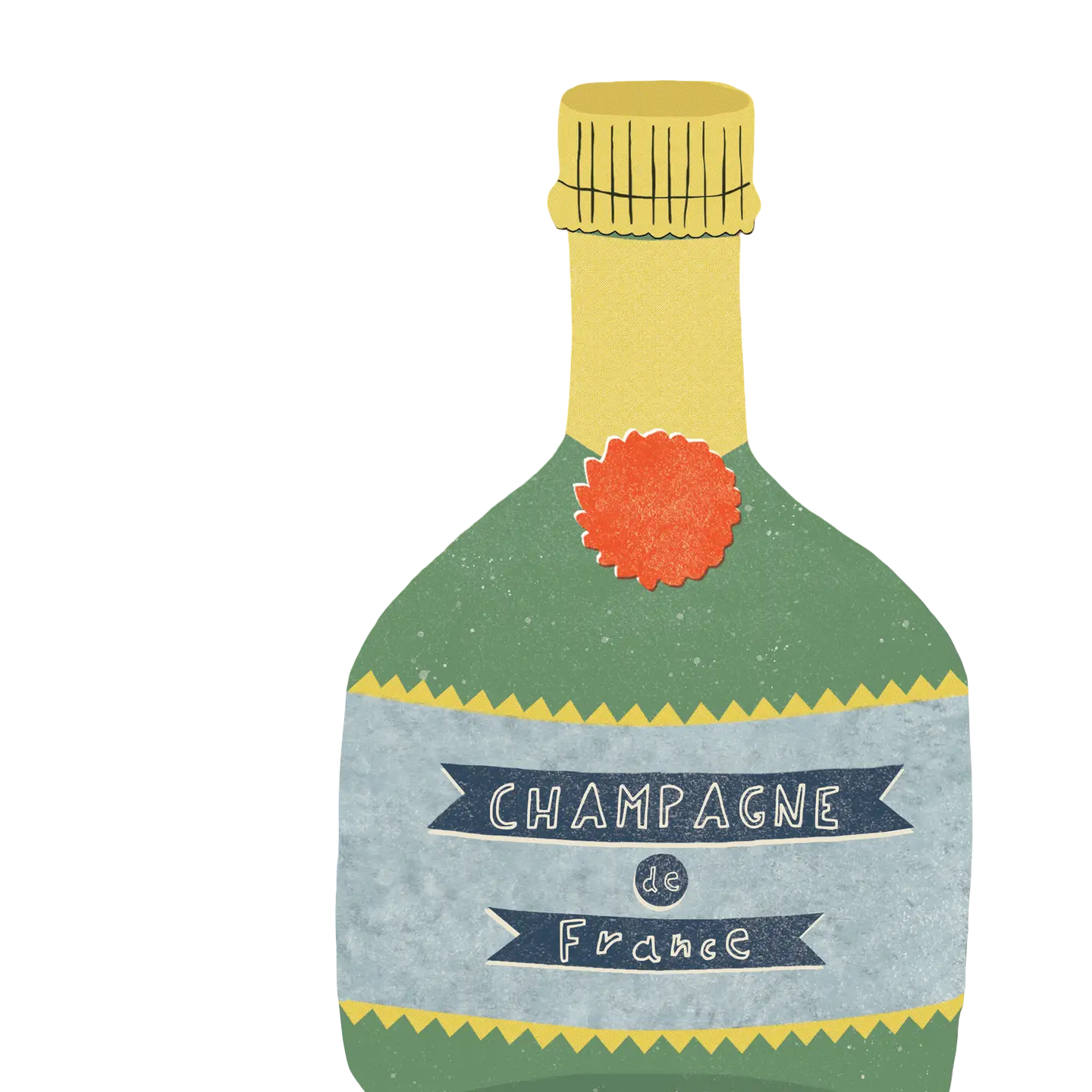 Champagne Card Die Cut