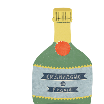 Champagne Card Die Cut