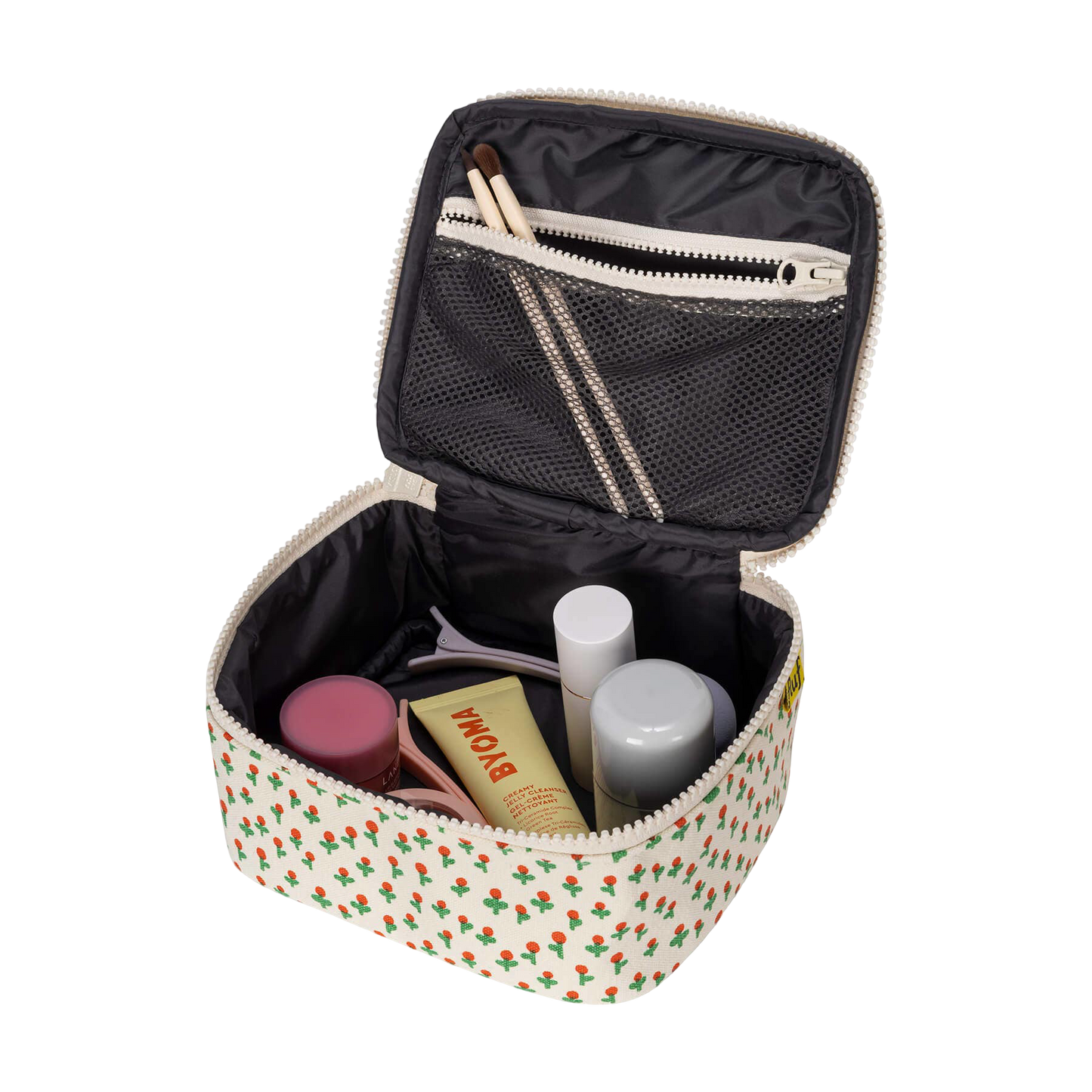 Mini Zip Cube Bag - Tiny Roses