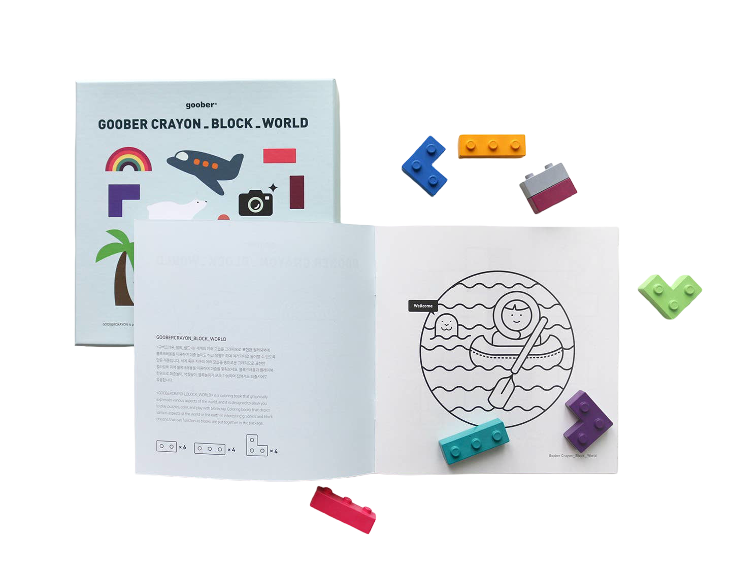 Block Crayons & Coloring Book Set