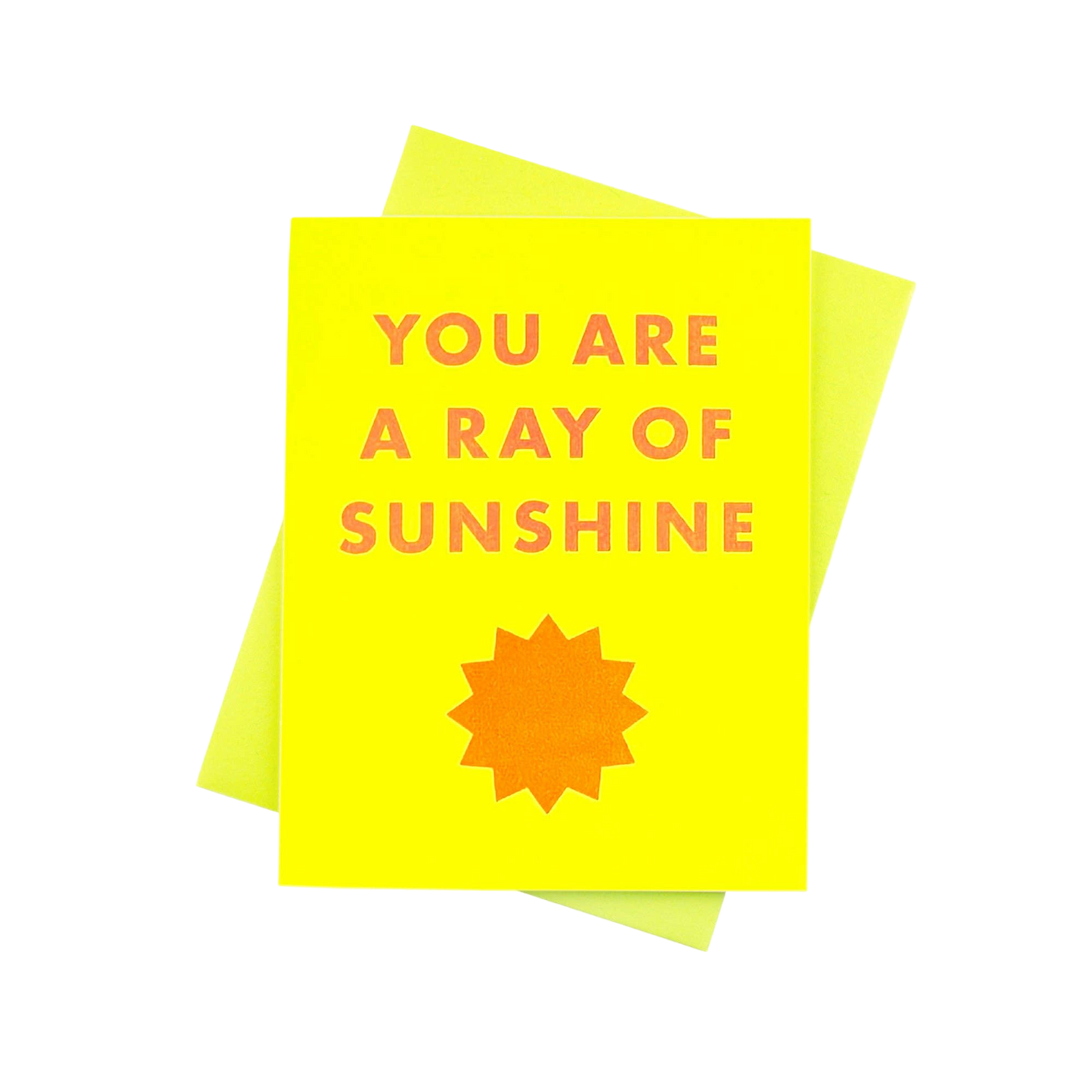 You Are a Ray of Sunshine Risograph Card