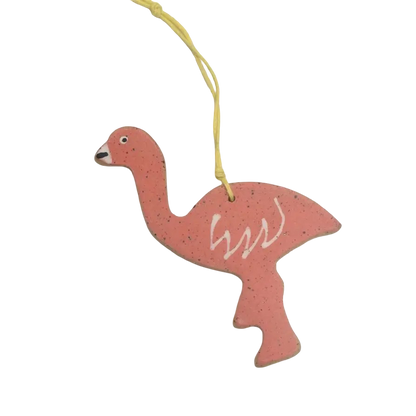 Ceramic Flamingo Ornament