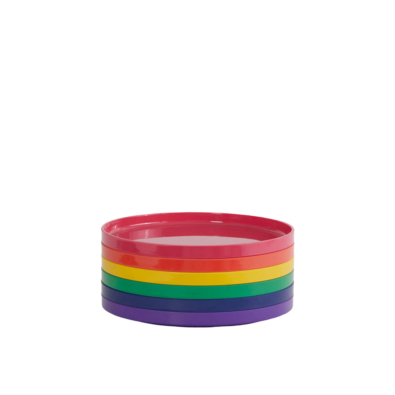 Rainbow Stackable Small Plates - Set of 6