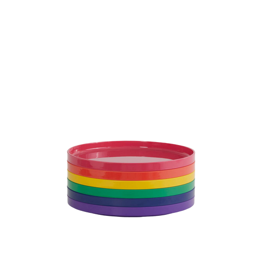 Rainbow Stackable Small Plates - Set of 6