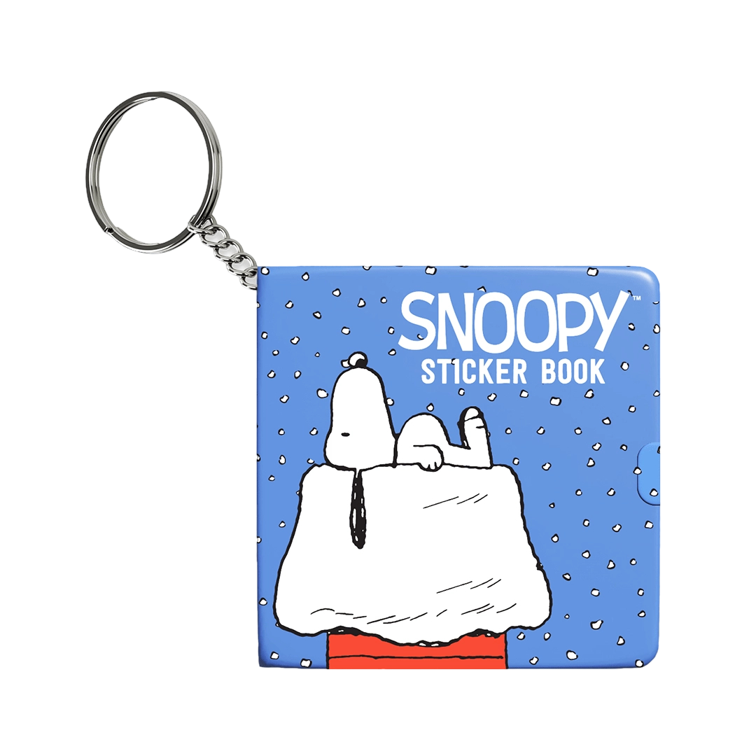 Snowy Snoopy Mini Sticker Book Keychain