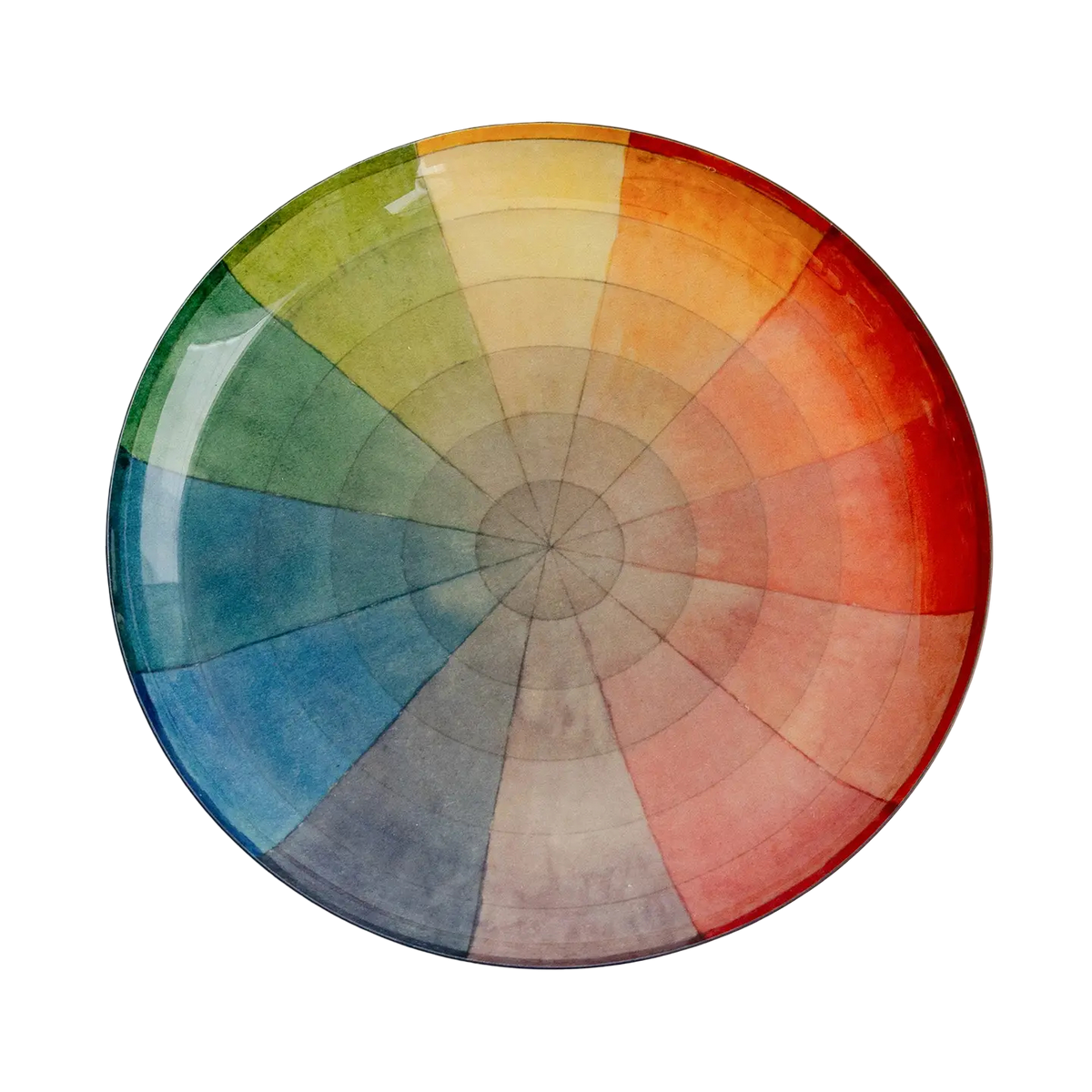 Round Enamel Medium Tray – Vintage Colour Wheel