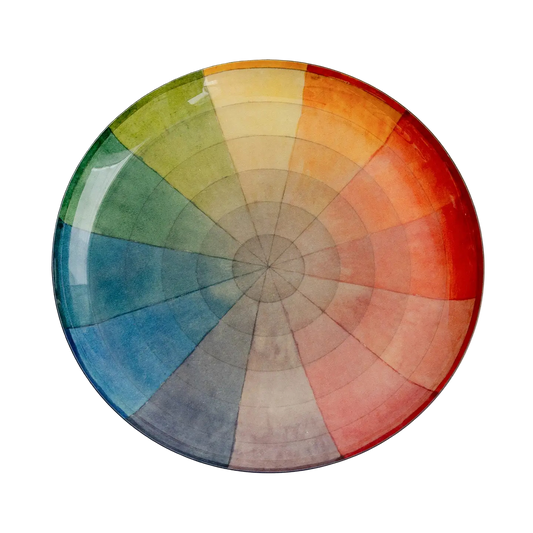 Round Enamel Medium Tray – Vintage Colour Wheel