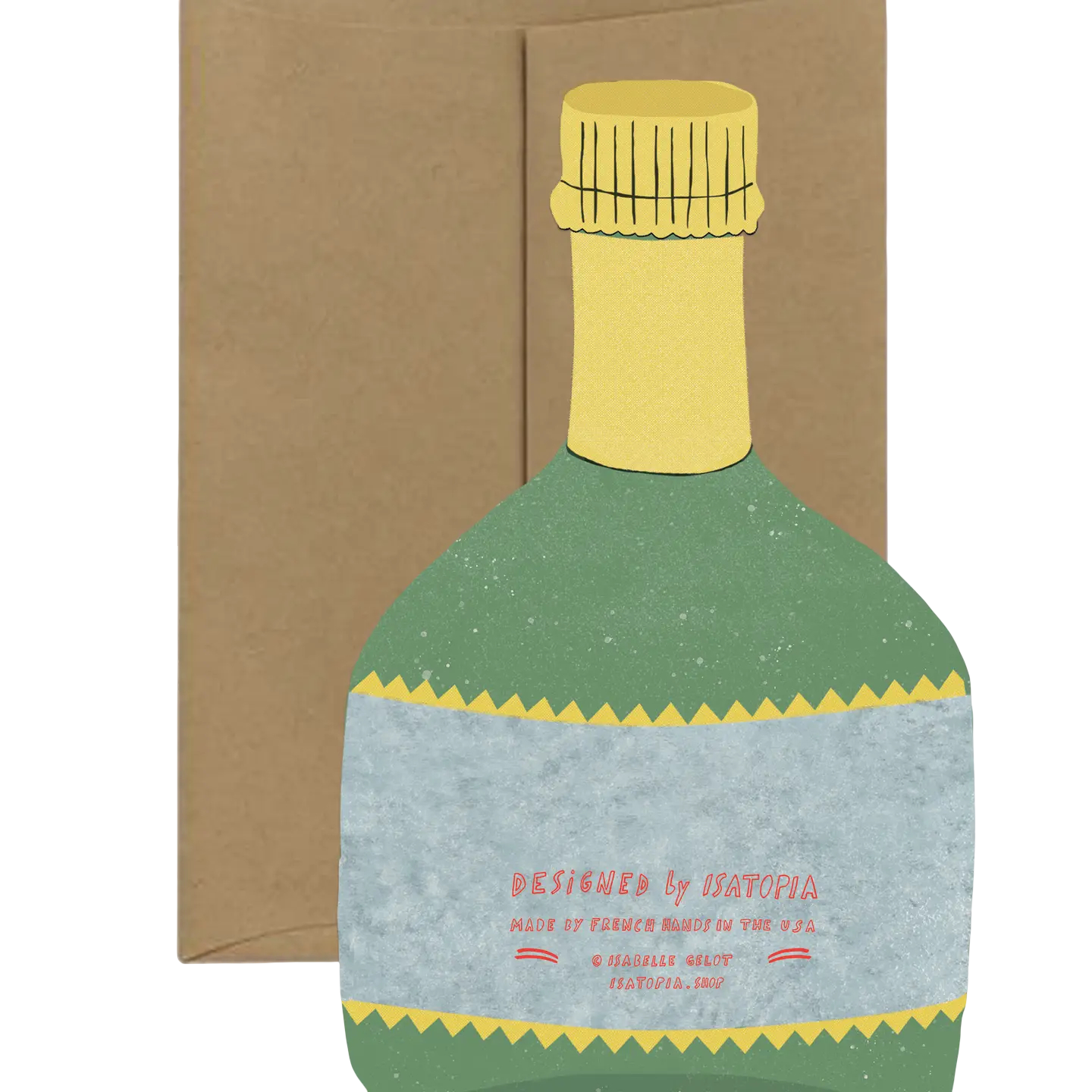 Champagne Card Die Cut
