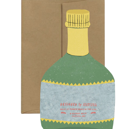 Champagne Card Die Cut