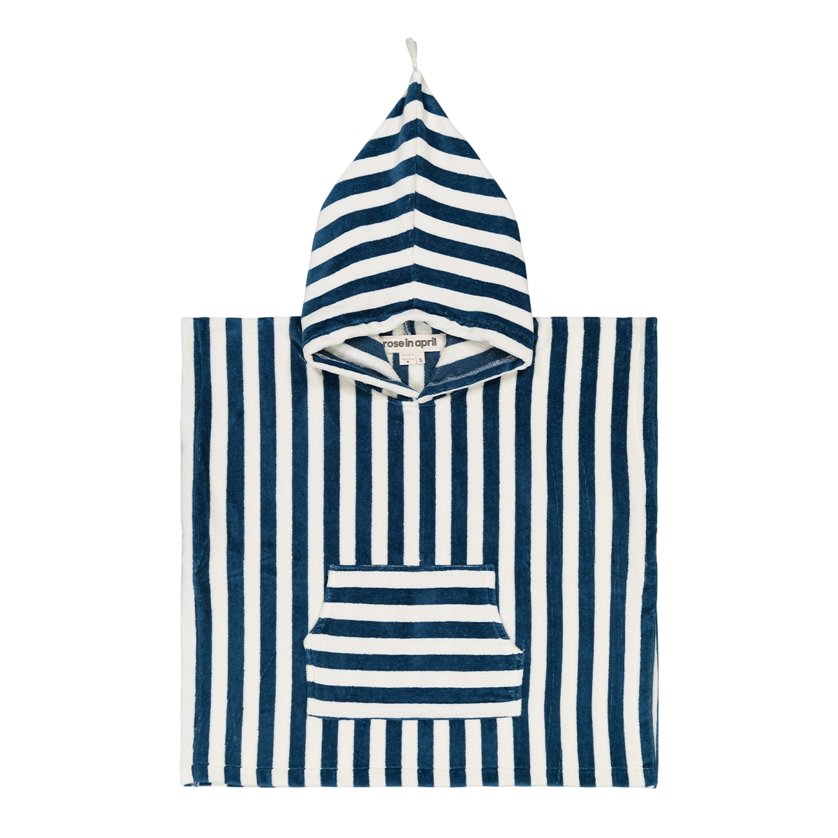Striped Towel Poncho - Blue Midnight
