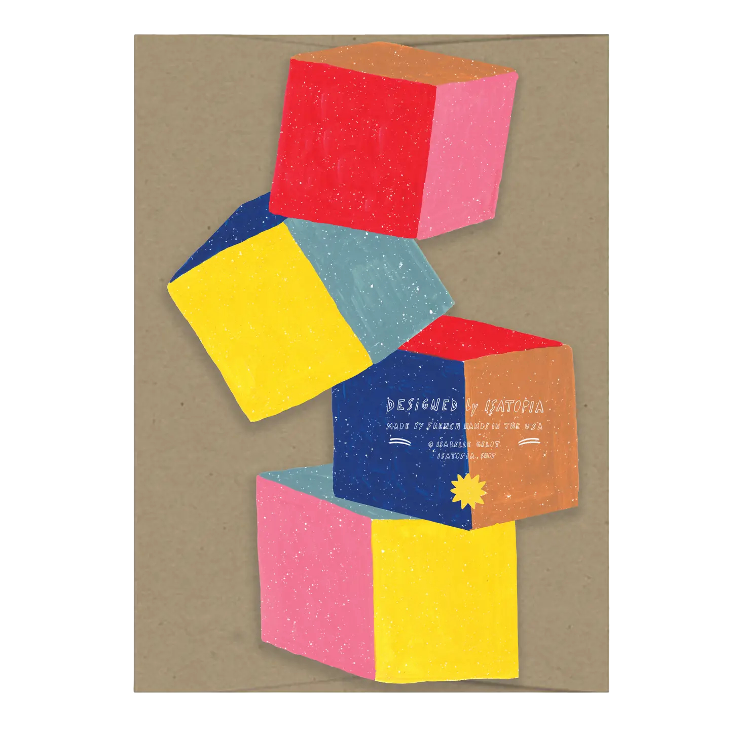 Baby Cubes Die Cut Card