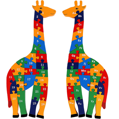 Wooden Alphabet Giraffe Puzzle