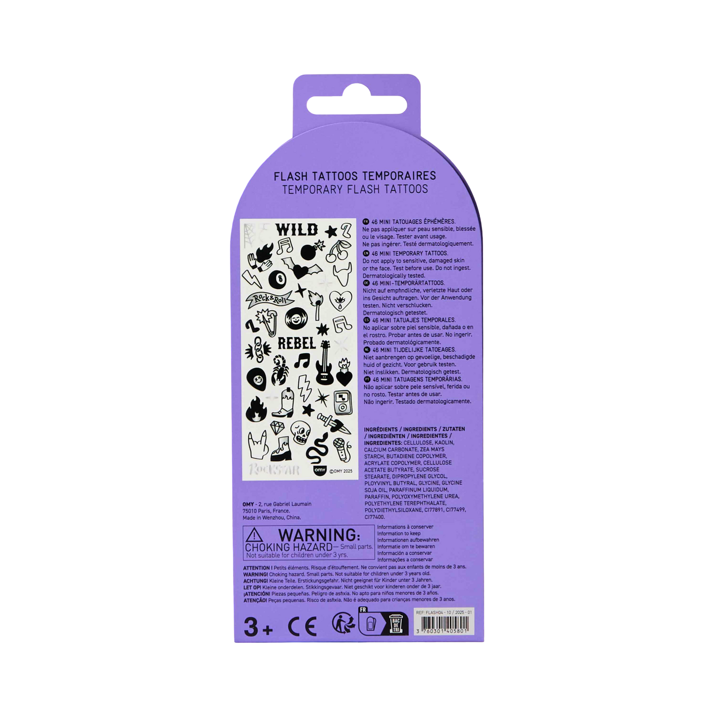 Flash Temporary Tattoos - Rock Club