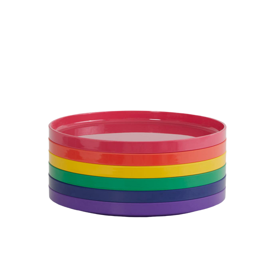 Rainbow Stackable Large Plates - Set of 6