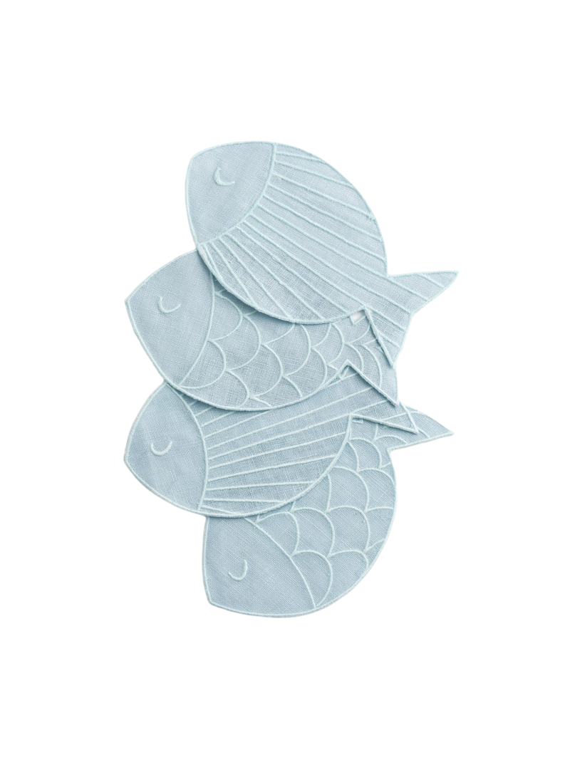 Sardine Cocktail Napkins - Set of 4