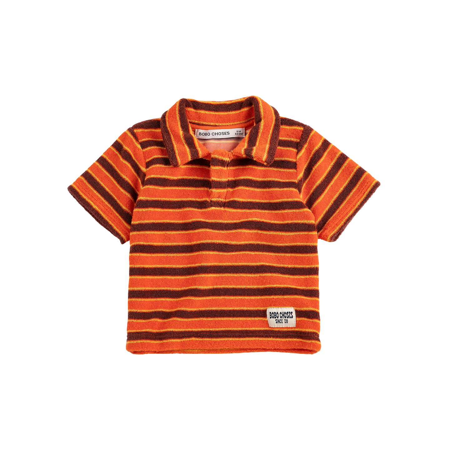 Striped Brick Terry Cloth Baby Polo