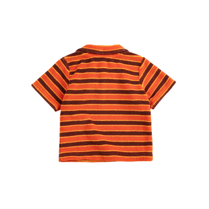 Striped Brick Terry Cloth Baby Polo