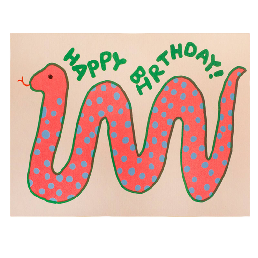 Happy Birthday Snake Card