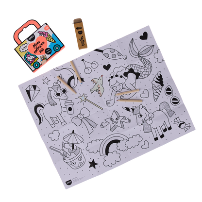 Mini Coloring Book Kit - Unicorn