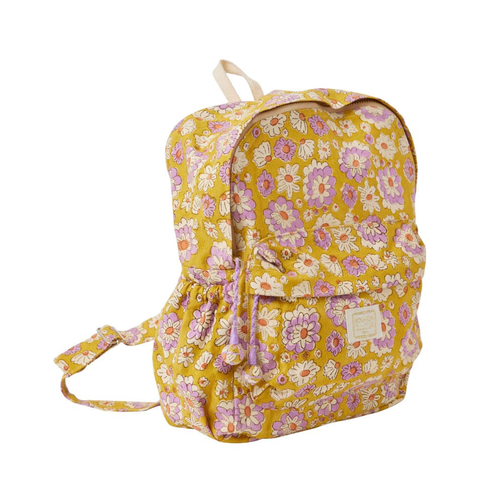Block Print Backpack - London Olive