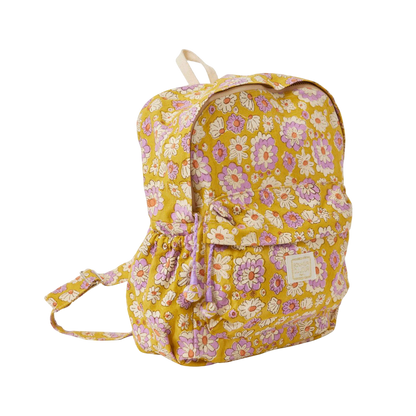 Block Print Backpack - London Olive
