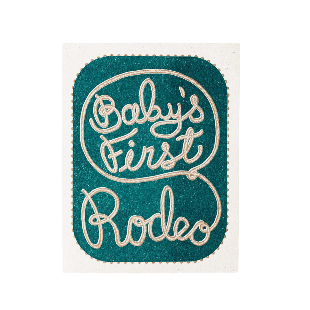 Baby's First Rodeo Risograph Card
