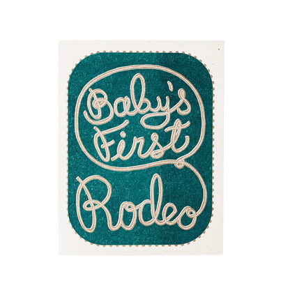 Baby's First Rodeo Risograph Card
