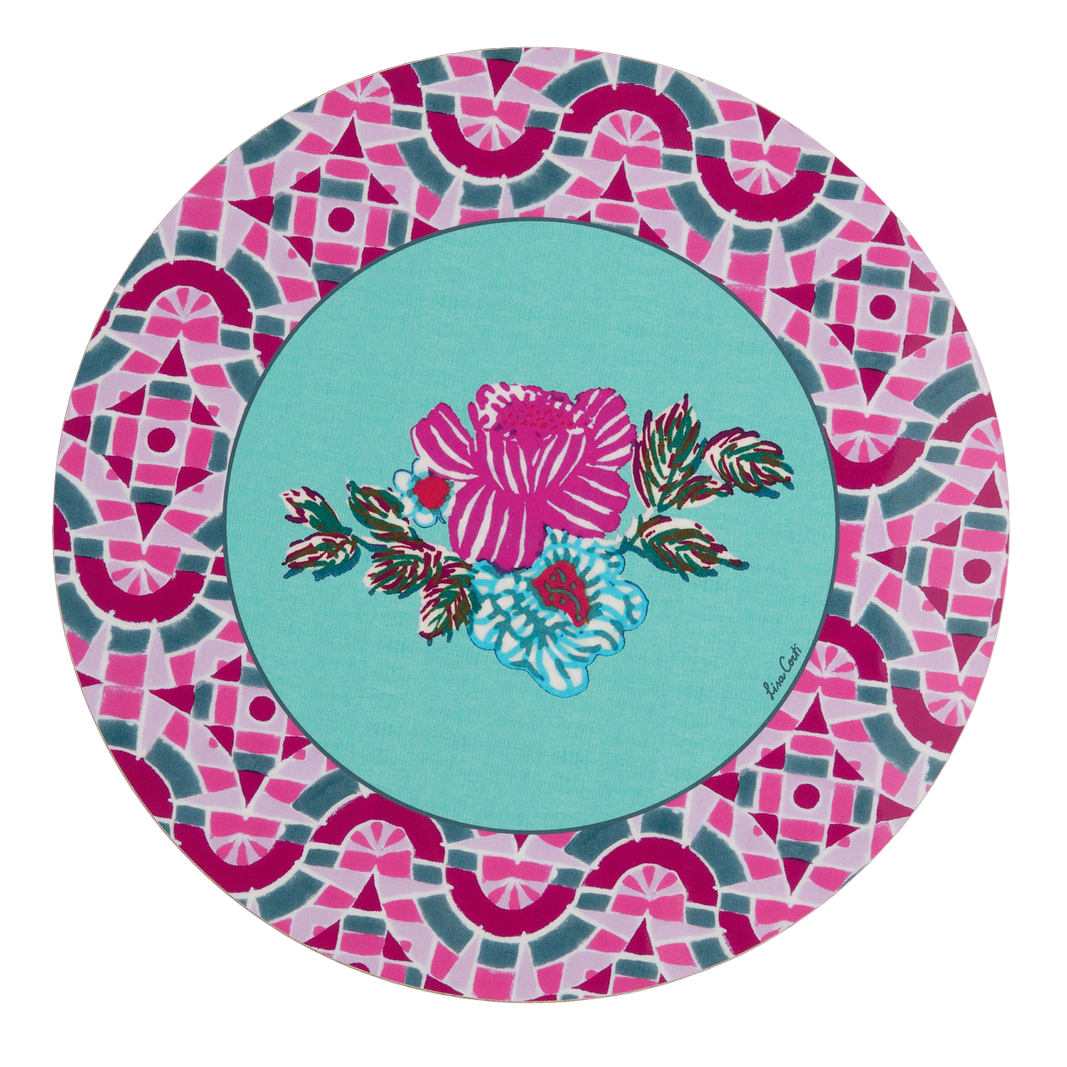 Amer Rose Placemat - Aqua