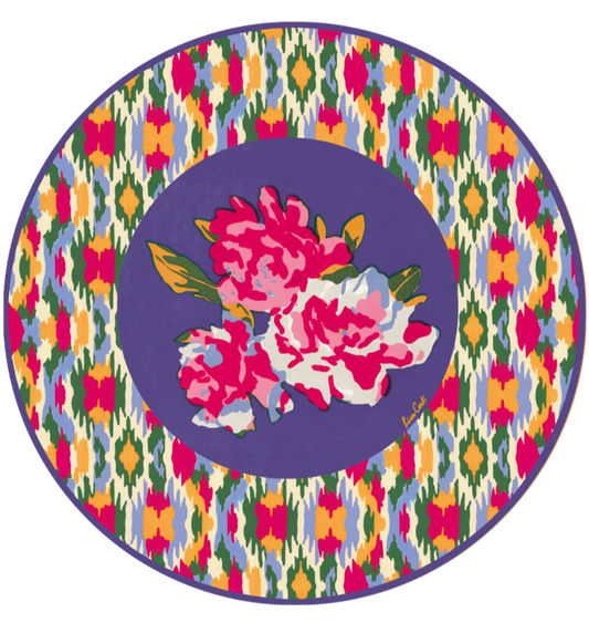 Dali' Peony Placemat - Indigo