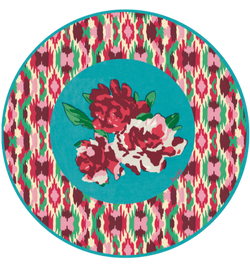 Dali' Peony Placemat - Turquoise