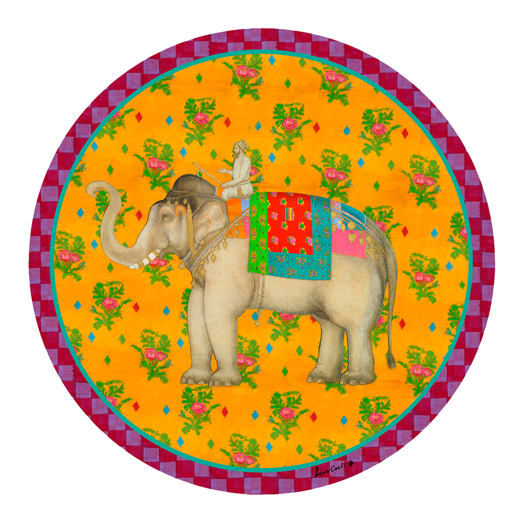Elephant Placemat - Gold