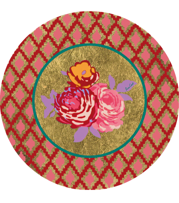 Gold Foil Placemat - Red Rose