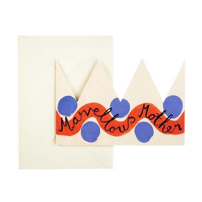 Marvellous Mother Party Hat Card