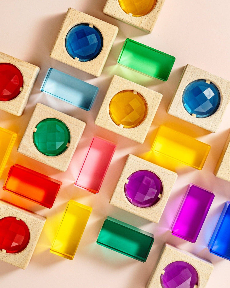 Rainbow Gem Block Set