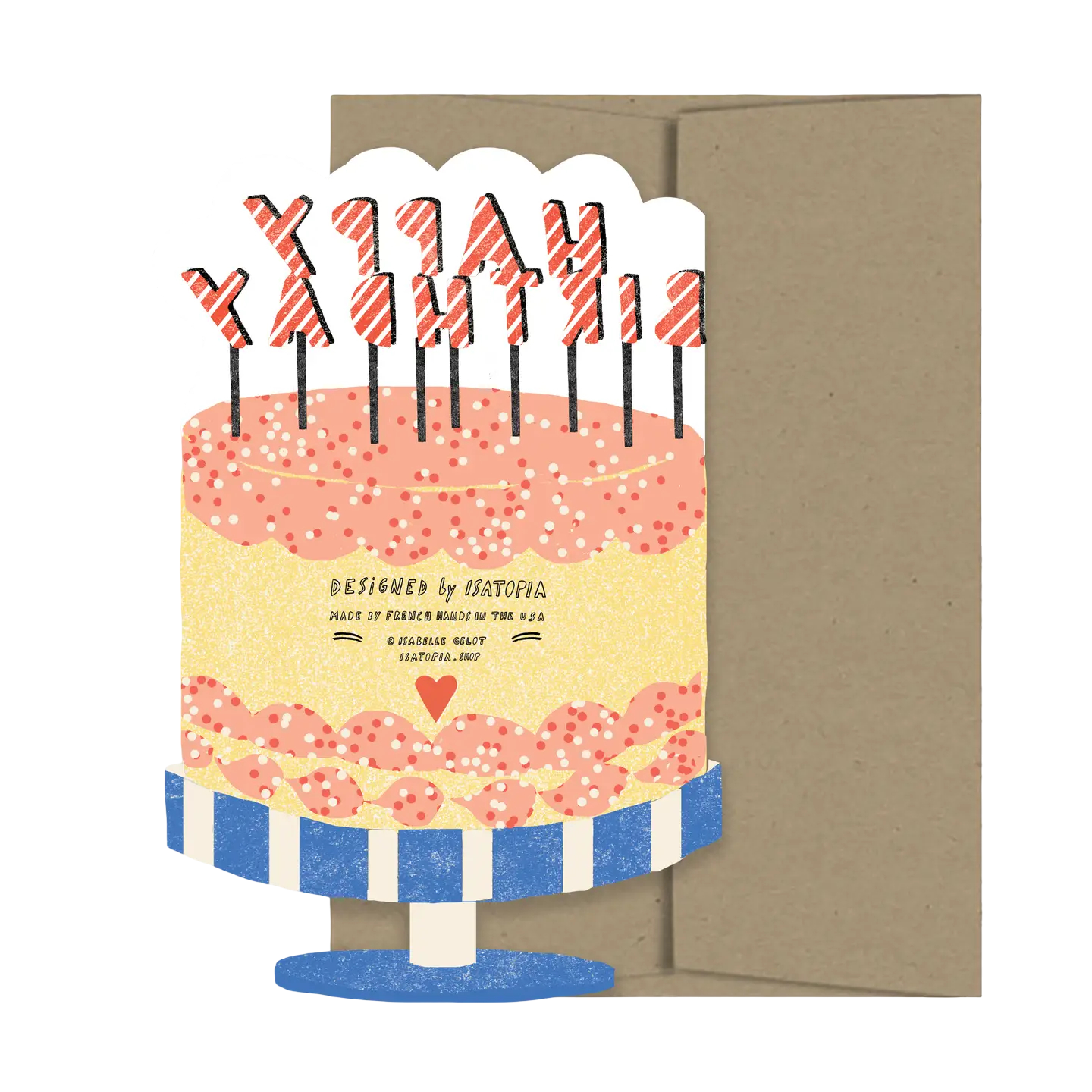 Happy Birthday Cake Die Cut Card