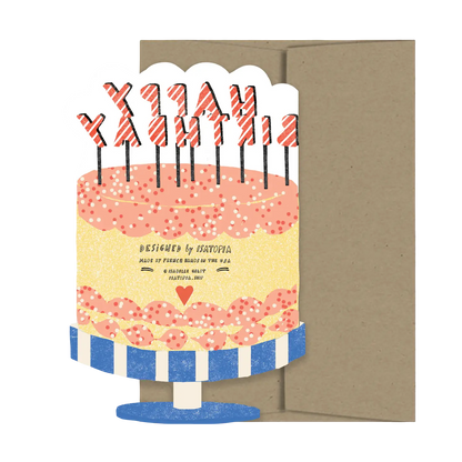 Happy Birthday Cake Die Cut Card