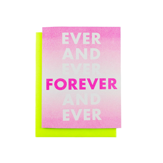 Forever and Ever Risograph Card