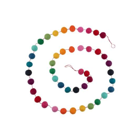 Rainbow Pom Pom Garland