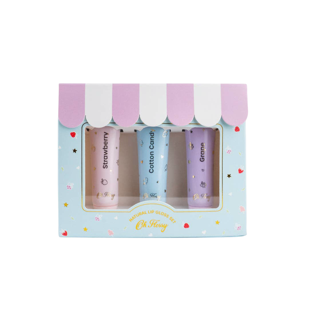 Natural Lip Gloss - Set of 3