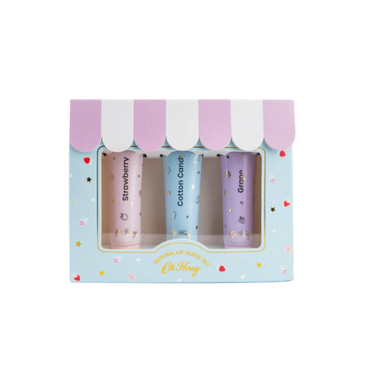 Natural Lip Gloss - Set of 3