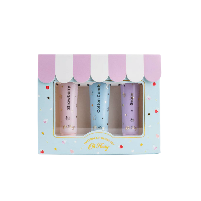 Natural Lip Gloss - Set of 3