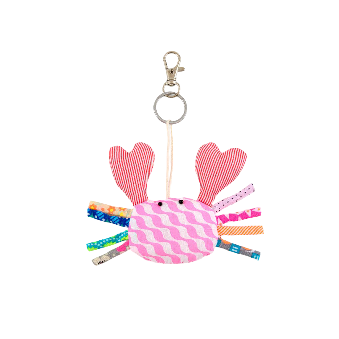 Patchwork Crab Keychain