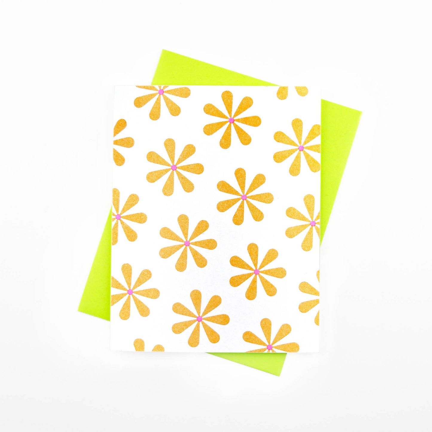 Daisy Pattern Risograph Card