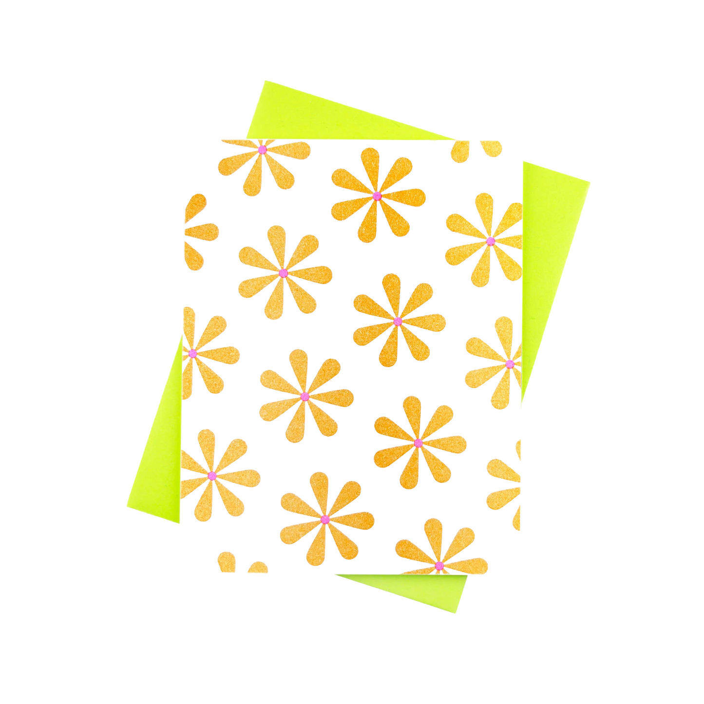 Daisy Pattern Risograph Card